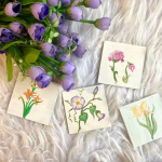 Birthday Flower Coasters – Set of 4