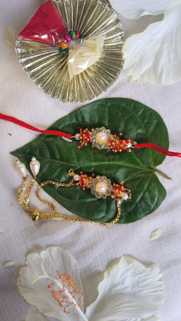 Red And White Rakhi