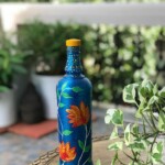 Blue Hanpainted Bottle