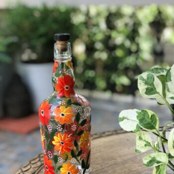 Clear Handpainted Bottle