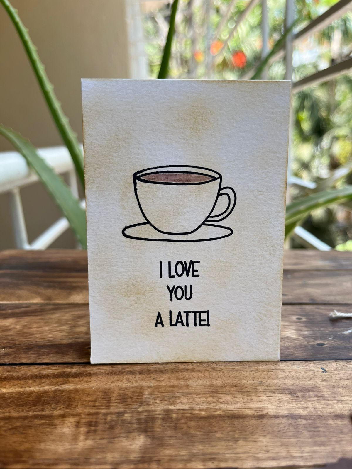 Mini Greeting Card Coffee you warm my heart Craftin