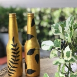 Golden Handpainted Bottle