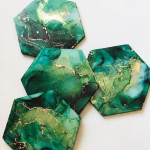 Glazed Green Coasters