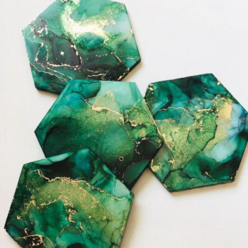 Green Glazed Coaster