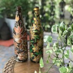 Handpainted Bottles Set of 2