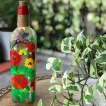 Multicolor Hand painted bottle