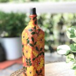 Orange Handpainted Bottle