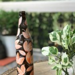 Black Handpainted Bottle