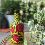 Yellow Handpainted Bottle