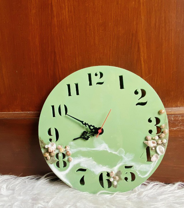 Sage Green Clock