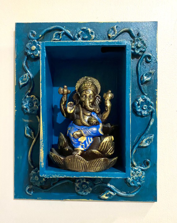 Wooden Shelf With Ganesha 1 Cleanup