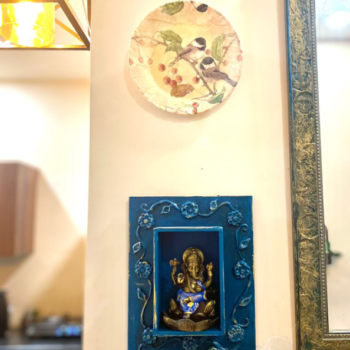 Wooden Shelf With Ganesha