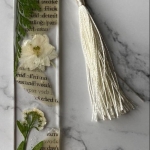 Natural flowers & Newspaper Print Bookmark