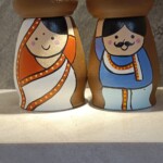 Handpainted Tealight Holder Pair