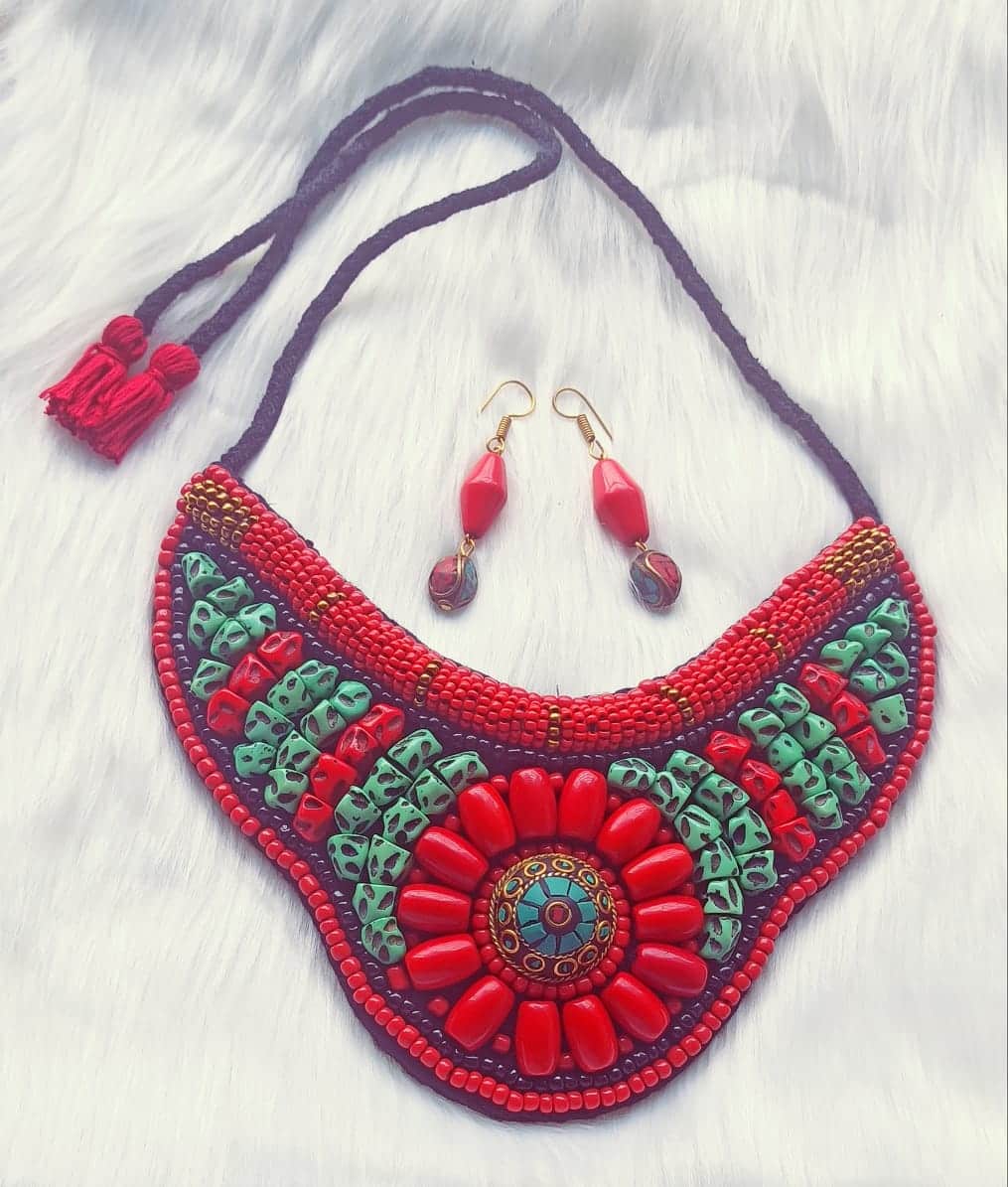 Handcrafted Tibetan Collar Necklace Set