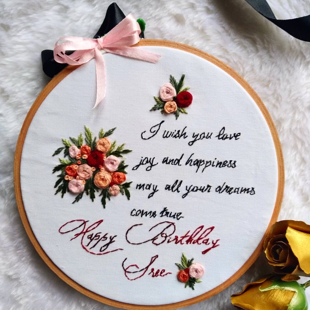 B’day Embroidered Hoopart