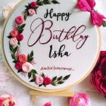B’day Embroidery Hoopart