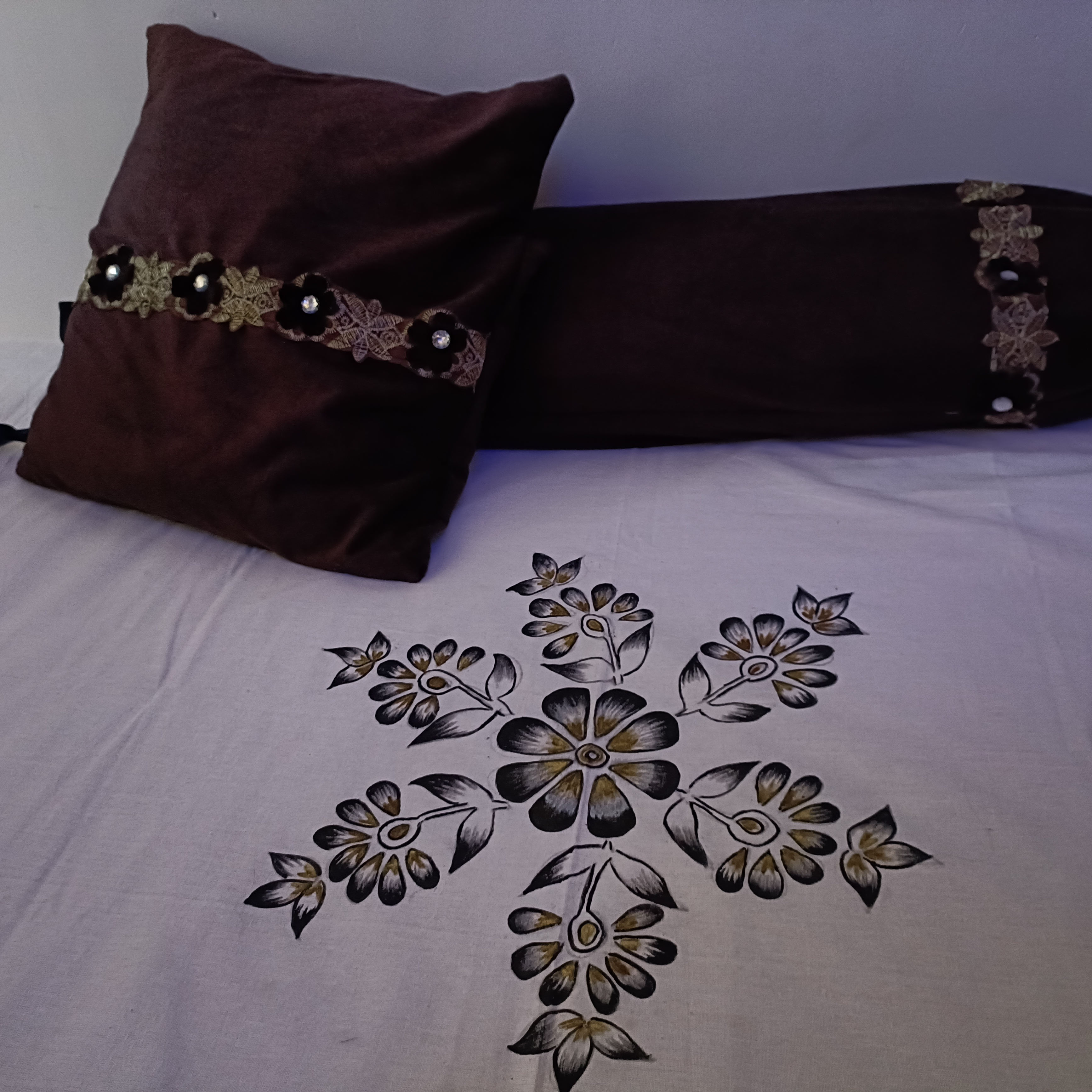 hand-painted single bedsheet