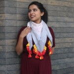 Orange and Yellow Tassel Scarf