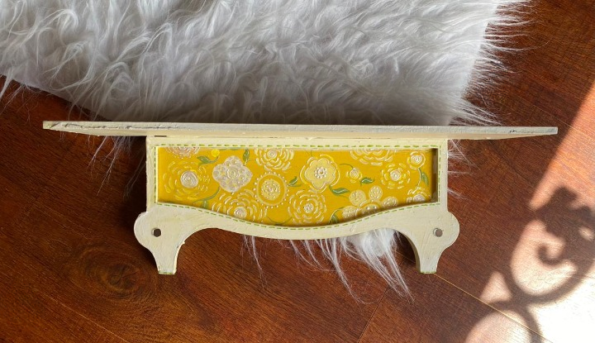 Wooden Shelf Yellow