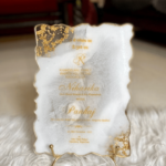 White Wedding Invite