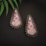 Quirky floral studs -1