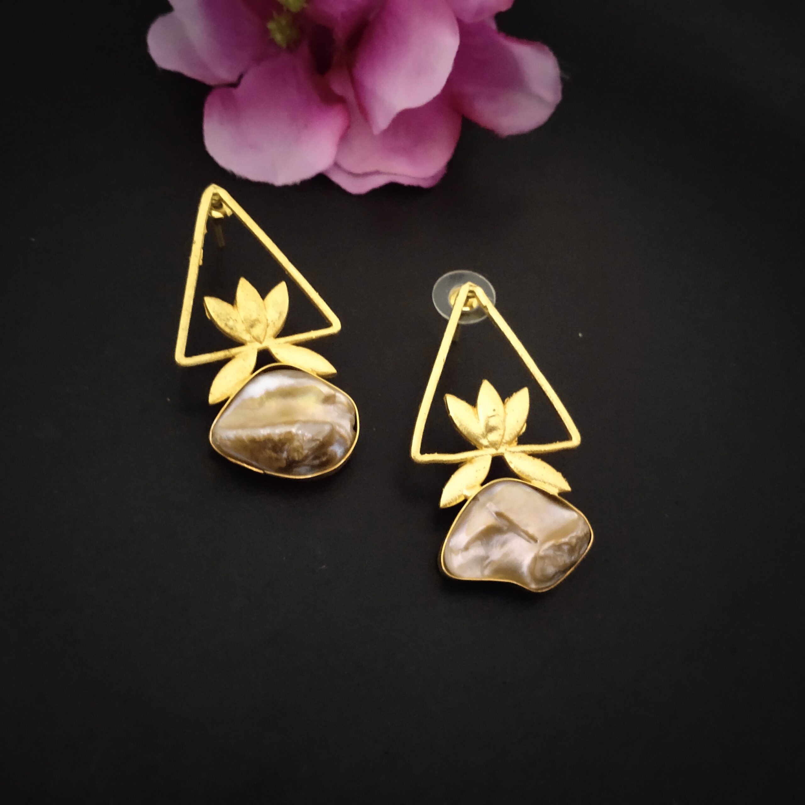 Quirky floral studs -2