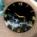 15 Inch Black Resin Clock