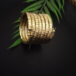 Spiral gold tribal bracelet -s