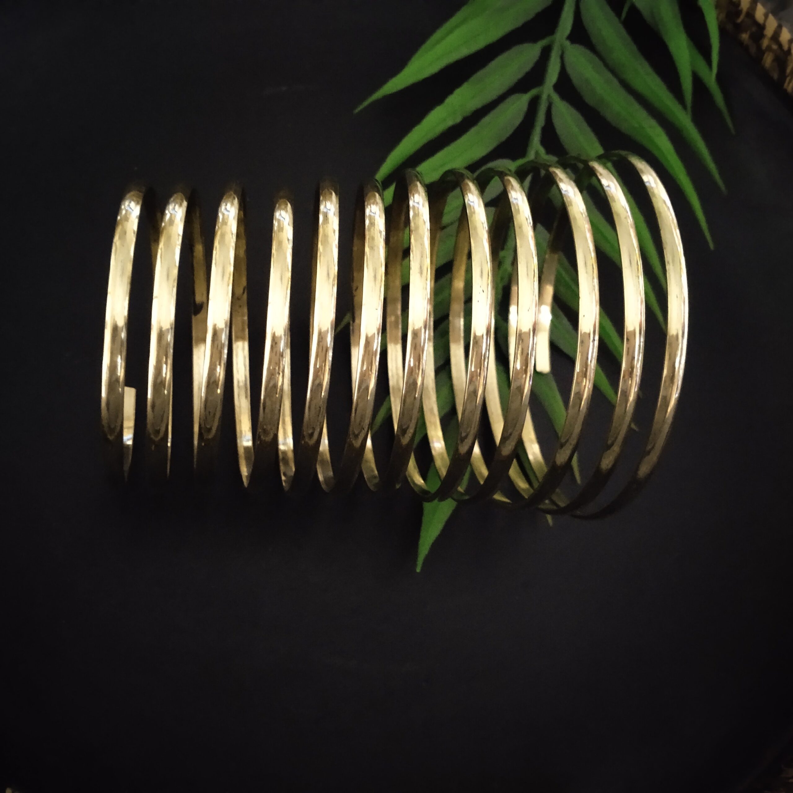 Spiral gold tribal bracelet -s