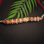 Yellow and red choker