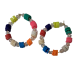 Multicolor Femo Beads Earrings