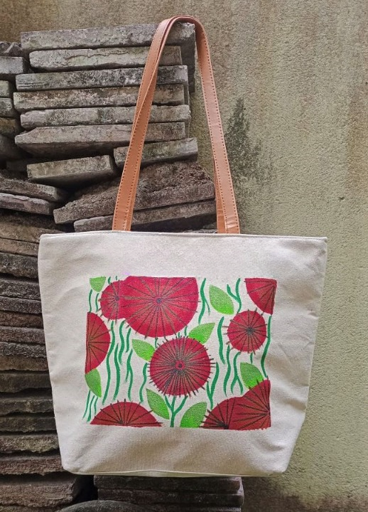 HAND PAINTED CANVAS BAG HPCB-T1-D5