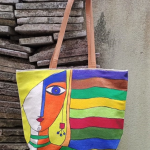 HAND PAINTED CANVAS BAG HPCB-T1-D6