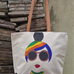 HAND PAINTED CANVAS BAG HPCB-T1-D7