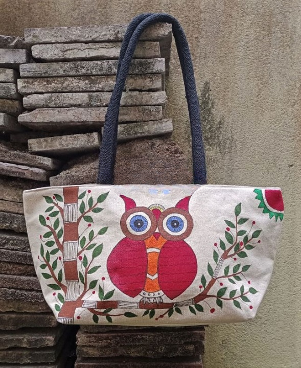 HAND PAINTED CANVAS BAG HPCB-T2-D2