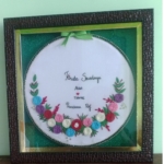 Embroidery hoop with frame work