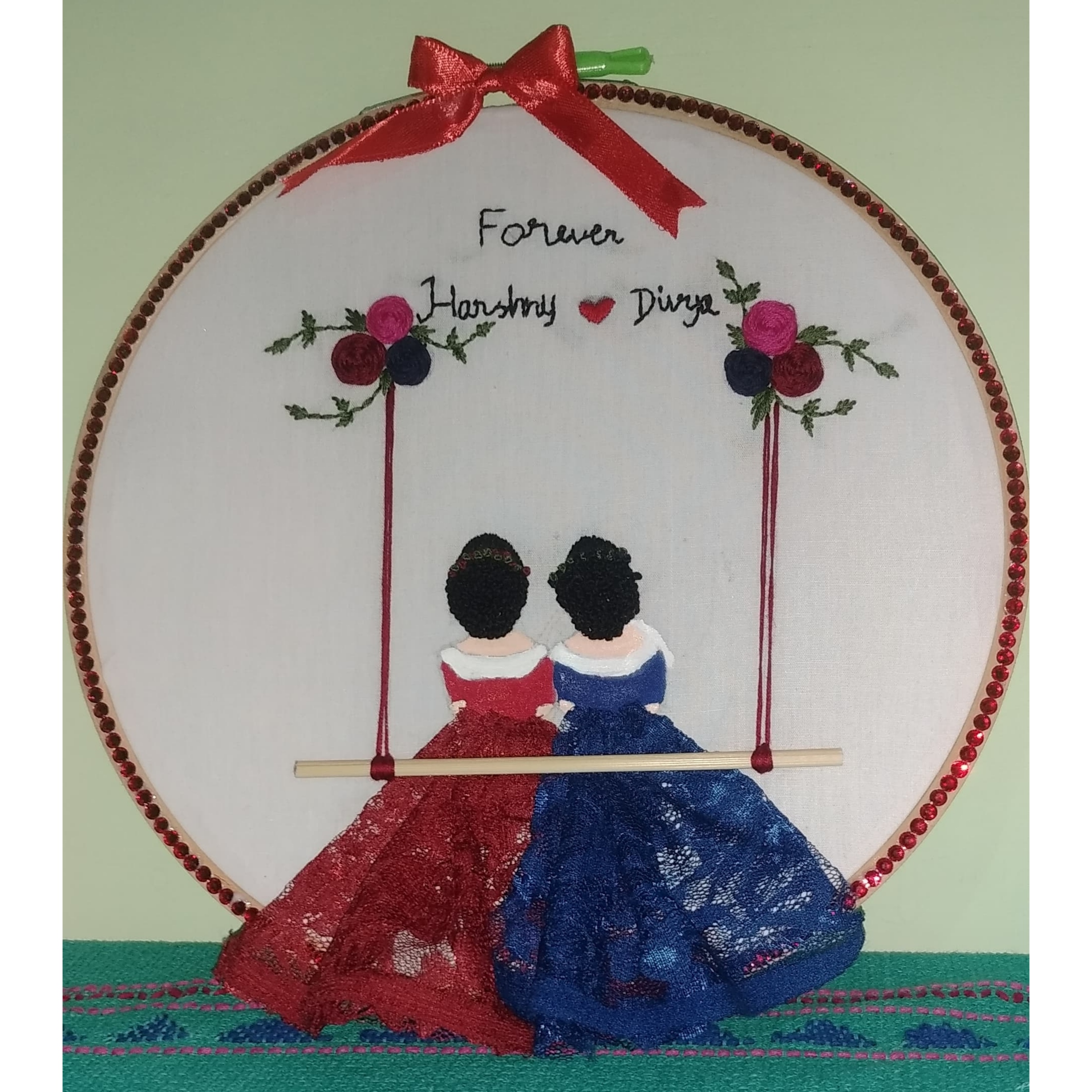 Bestie Birthday embroidery hoop