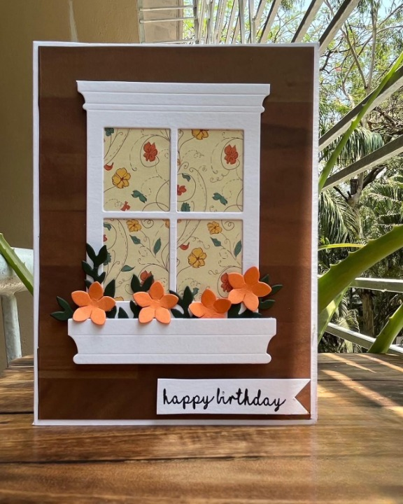 Card- Victorian Window Handmade- Craftin