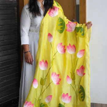 Niraja Handpainted Dupatta In Yellow E3b5a803 B110 47df A4dd 237bd2b0d858 1024x1024@2x (1)