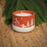 Terracotta Soy wax Christmas candle- Let it snow- Vanilla