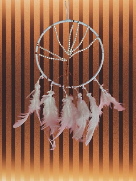 DREAM CATCHER with White Beads