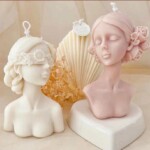 FLOWER GIRL CANDLE & BLINDFOLDED WOMAN