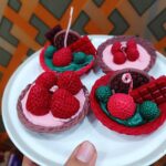 Mix Chocolate Tart Strawberry Desert Candle- Set of 4