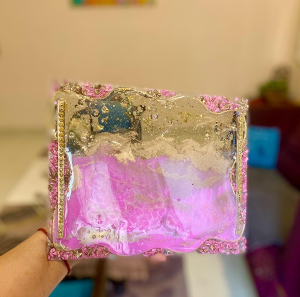 Pink Crystal Glazed Tray Cleanup