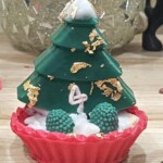 Tart Christmas Tree Dessert Candle