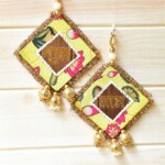 Yellow and Magenta Square Shubh Labh Wall & Door Decor