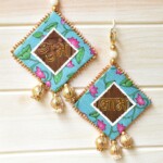 Teal Green Square Shubh Labh Wall & Door Decor