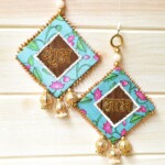 Teal Blue Square Shubh Labh Wall & Door Decor