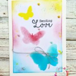 Sending love greeting card handmade – Craftin